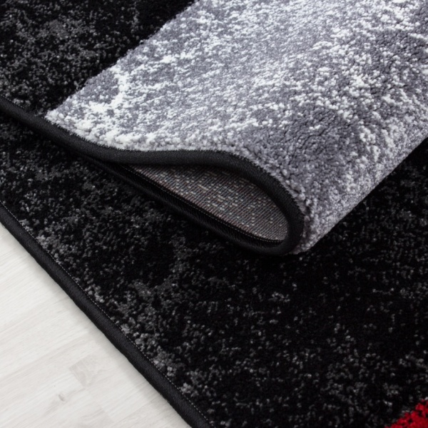 Modern Red Geometric Rug | Floor Carpet Design for Bedroom